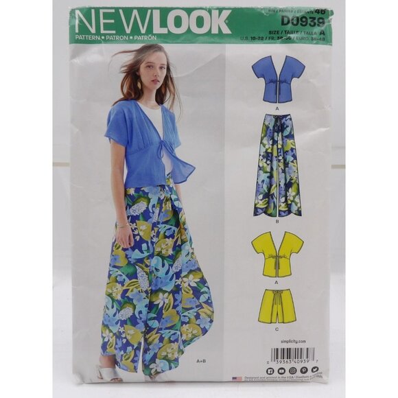 New Look D0939 Sewing Pattern Size 10-22 Misses' Top & Pants ©2018 Open/Uncut - Picture 1 of 2
